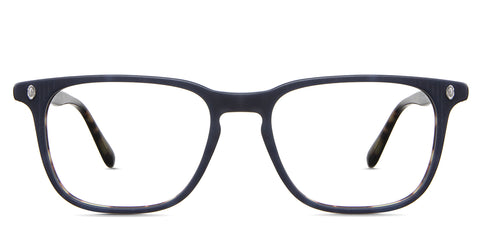 Harvey eyeglasses in the nautical variant - it's a medium acetate frame in blue.