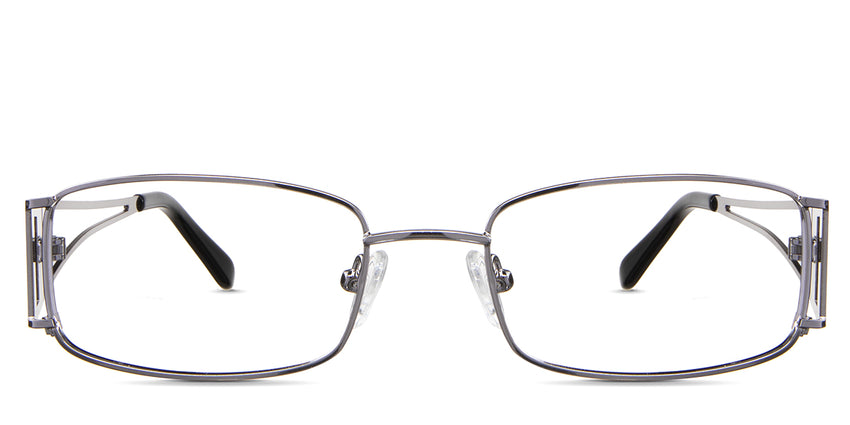 Heidi eyeglasses in the silver variant - it's a full-rimmed frame in color silver.