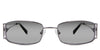 Heidi black tinted Gradient in the Silver variant - is a full-rimmed frame with a broad nose bridge and a combination of metal and acetate temples.