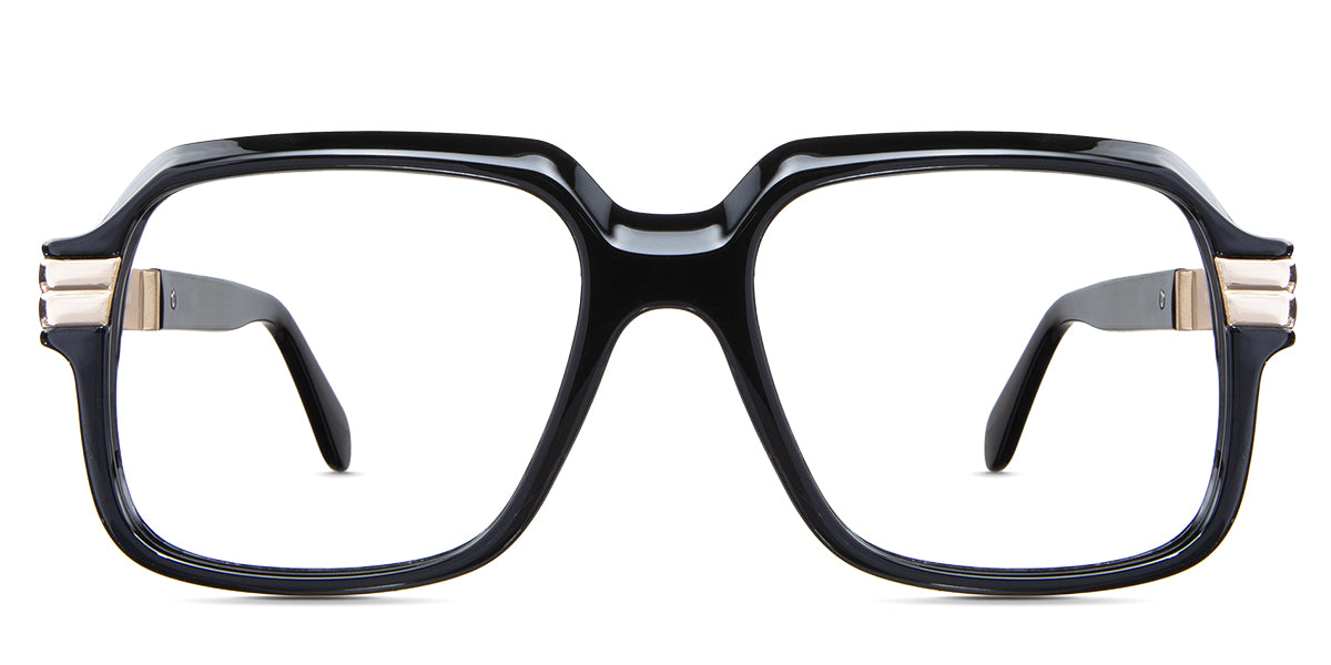 Hollis eyeglasses in the tortoise variant - it's a square frame in tortoise and gold color.