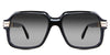 Hollis Black Sunglasses Gradient in the Midnight variant - it's a full-rimmed frame with a U-shaped nose bridge and broad temples.