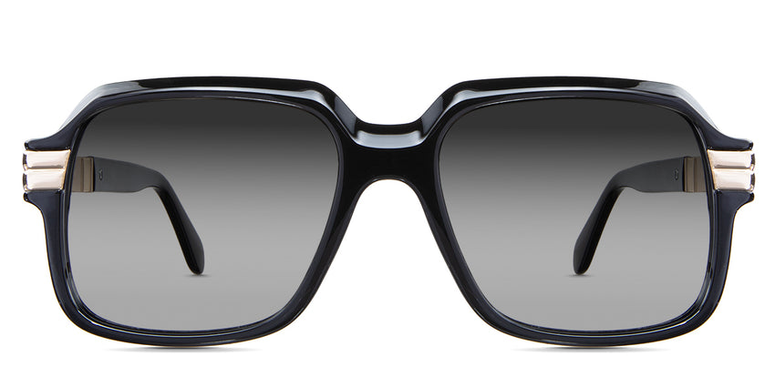 Hollis Black Sunglasses Gradient in the Midnight variant - it's a full-rimmed frame with a U-shaped nose bridge and broad temples.