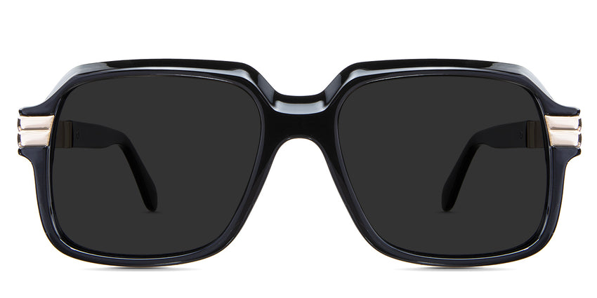 Hollis gray Polarized in the Midnight variant - it's a full-rimmed frame with a U-shaped nose bridge and broad temples.