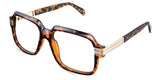 Hollis eyeglasses in the tortoise variant - have acetate built-in nose pads.