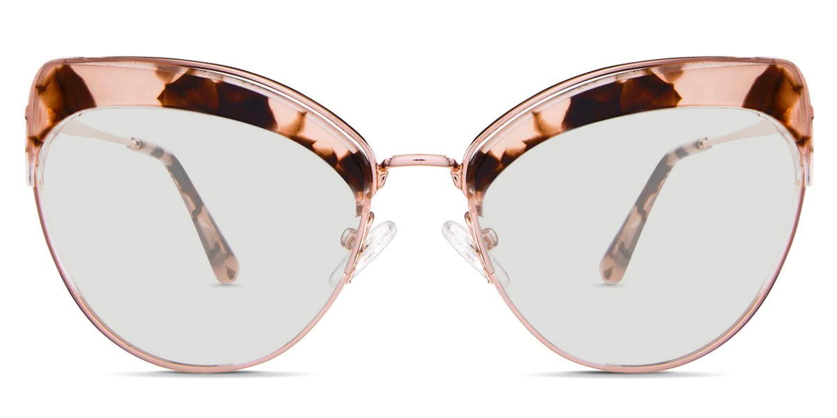 Houston black tinted Standard Solid sunglasses in blanched coral variant - made with acetate material on top of the both viewing area
