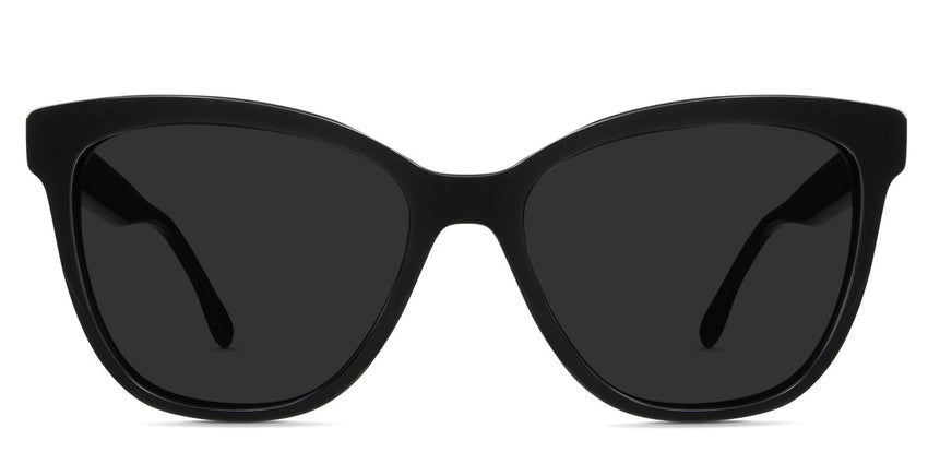 Iggu Gray Polarized in midnight variant - a combination of square cat eye-looking frame with thin rims
