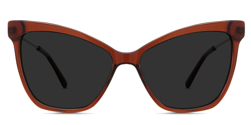 Imari Gray Polarized  in the lemur variant - are an oversized cat-eye shape with a narrow nose bridge and a combination of metal and acetate temple.