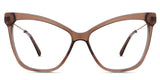 Imari eyeglasses in the tamarin variant - it's a full-rimmed acetate frame in tan color.