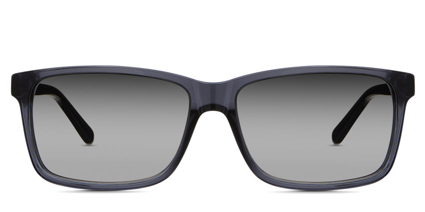 Iniko black tinted Gradient sunglasses in Moonlit variant - it's a transparent frame with 15mm nose bridge. it's a transparent frame with 15mm nose bridge. 