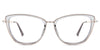Ira Eyeglasses in the isabelline - it's a full-rimmed frame in gray crystal color.