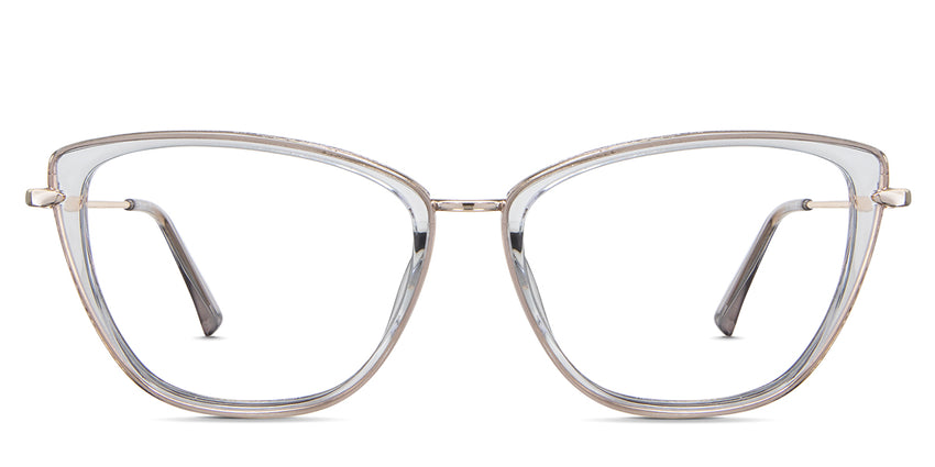 Ira Eyeglasses in the isabelline - it's a full-rimmed frame in gray crystal color.