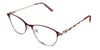 Isla eyeglasses in the burgundy variant - have a narrow-width nose bridge.