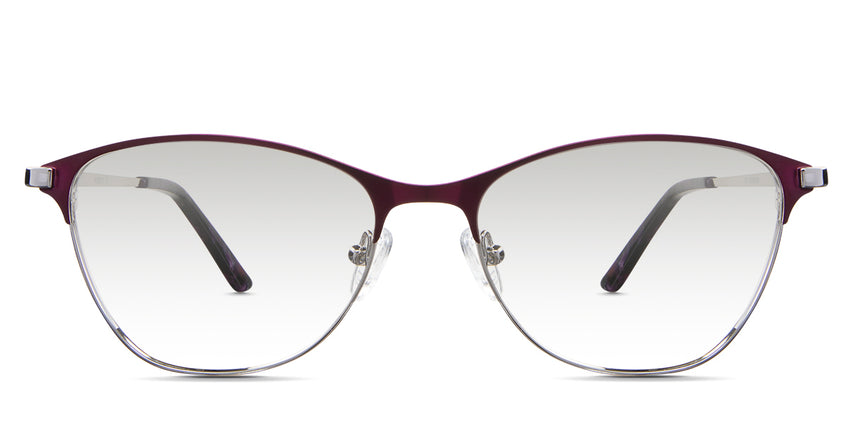 Isla black tinted Gradient in the Viola variant - it's an oval-shaped frame with adjustable nose pads and a slim metal temple arm.