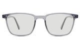 Iver black tinted Standard Solid  frame in heron variant - it's a thin rectangular frame with a U-shaped nose bridge.