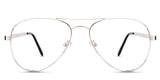 Ives eyeglasses in the buff variant - have a two-bar metal frame.