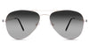 Ives black tinted Gradient sunglasses in the Buff variant - full-rimmed metal frame with a two-bar brow and a combination of metal and acetate temples.