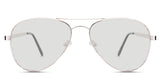 Ives black tinted Standard Solid glasses in the Buff variant - full-rimmed metal frame with a two-bar brow and a combination of metal and acetate temples.