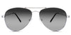 Ives black tinted Gradient  sunglasses in the Guinea variant - is an aviator-shaped frame with an adjustable nose bridge and a regular thick temple arm 145mm long.