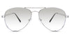 Ives black tinted Gradient  glasses in the Guinea variant - is an aviator-shaped frame with an adjustable nose bridge and a regular thick temple arm 145mm long.