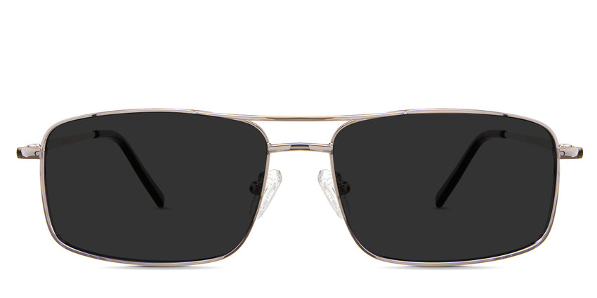 Jakari black Standard Solid in the Semolina variant - it's a rectangular aviator frame with adjustable nose pads.