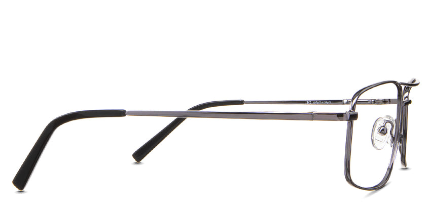 Jakari eyeglasses in the shrike variant - have a combination of metal arm and acetate tips.