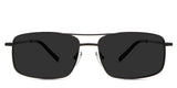 Jakari Gray Polarized in the Sumi variant - are metal frames with a narrow nose bridge, slim metal arms, and flat tips.