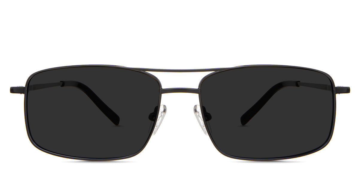 Jakari Gray Polarized in the Sumi variant - are metal frames with a narrow nose bridge, slim metal arms, and flat tips.