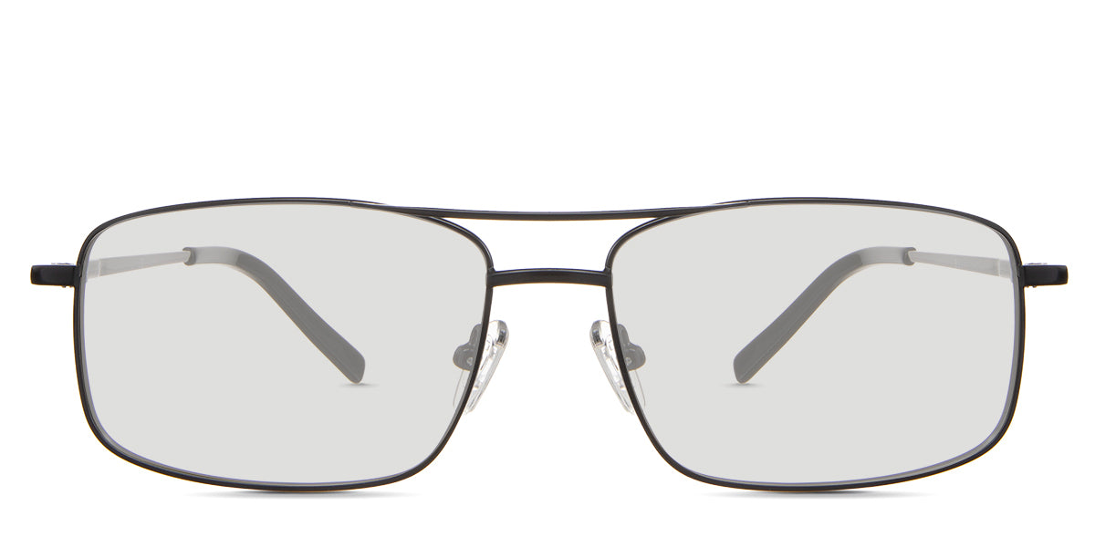 Jakari black Standard Solid in the Semolina variant - it's a rectangular aviator frame with adjustable nose pads.