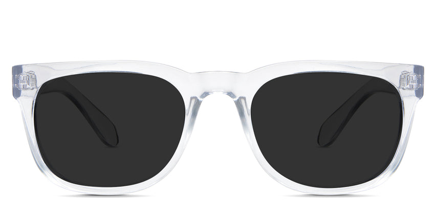 Jett black tinted Standard Solid sunglasses is in the Cloudsea variant - an oval frame with a U-shaped nose bridge.
