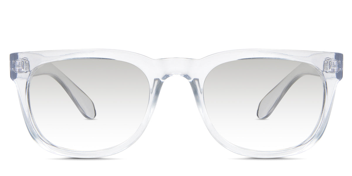Jett black tinted Gradient glasses is in the Cloudsea variant - an oval frame with a U-shaped nose bridge.