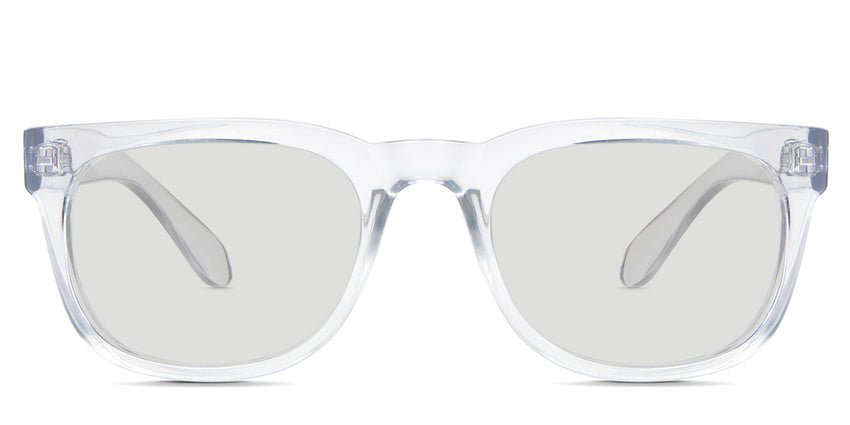 Jett black tinted Standard Solid glasses is in the Cloudsea variant - an oval frame with a U-shaped nose bridge.