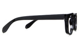 Jett eyeglasses in the midnight variant - have a frame name and size imprints inside the arm.