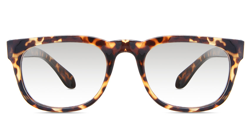 Jett black tinted Gradient glasses in the Ocelot variant - it's a full-rimmed frame with a high nose bridge and a broad temple arm and tips.