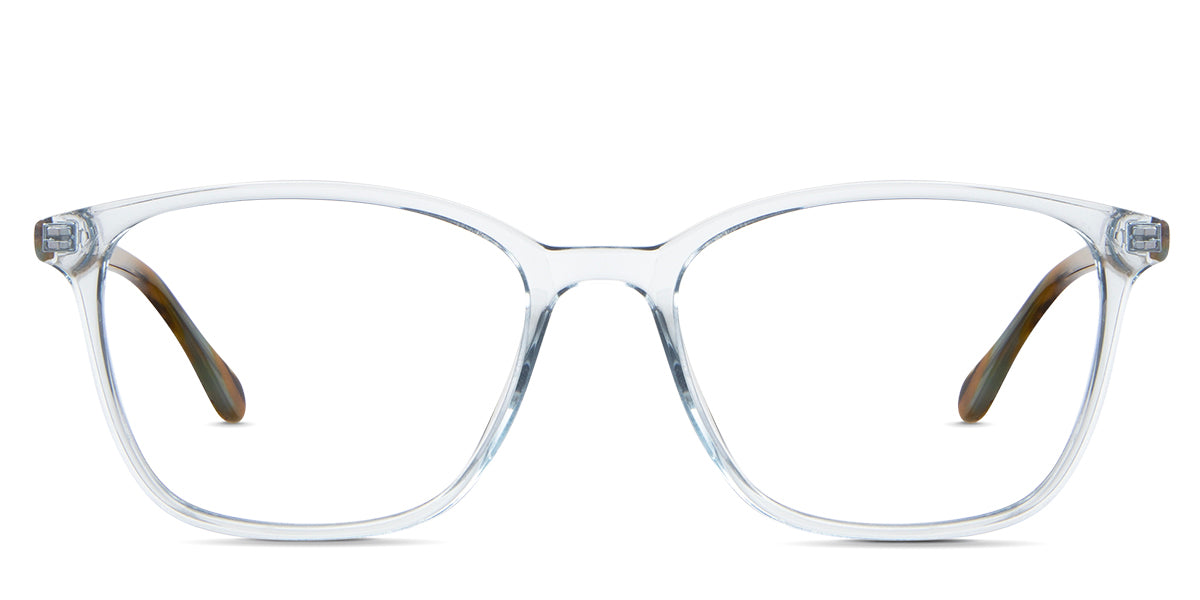 Jiva eyeglasses in the arctic variant - is an acetate frame with a transparent blue rim.