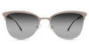 Jocelyn black tinted Gradient sunglasses in the Bighorn variant - it's a half-rimmed frame with a narrow nose bridge.