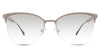 Jocelyn black tinted Gradient glasses in the Bighorn variant - it's a half-rimmed frame with a narrow nose bridge.