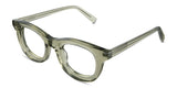 Joliet glasses in the verdant variant - it's a narrow size frame with a built-in nose bridge.