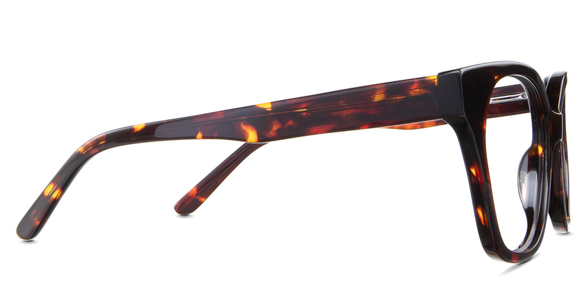 Josie eyeglasses in the brush variant - have a 140mm temple arm length.