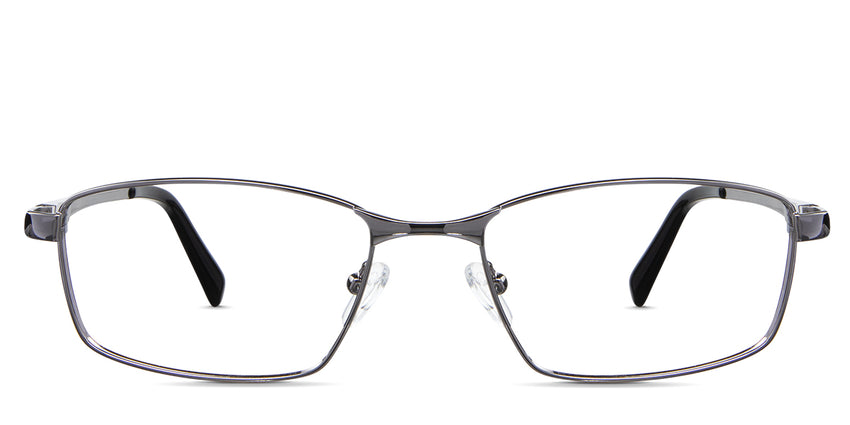 Juan eyeglasses in the silver variant - is a rectangular frame in silver.