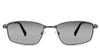 Juan black tinted Gradient in the Silver variant - is a rectangular frame with a broad nose bridge and has a combination of acetate tips and a metal arm.