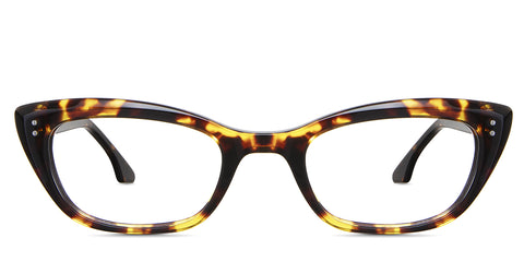 Judy eyeglasses in the tortoise variant - it's a full-rimmed acetate frame in tortoise color.