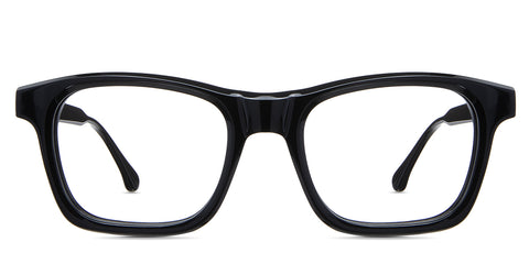 Kace Eyeglasses in midnight variant - it's U-shaped nose bridge with 19mm width. 
