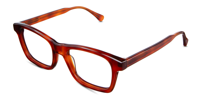 Kace Eyeglasses in sinopia variant - it's a transparent frame in brown crystal color 