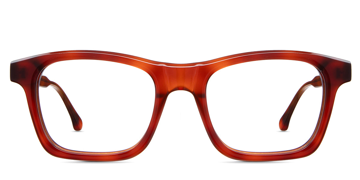 Kace Eyeglasses in midnight variant - it's U-shaped nose bridge with 19mm width. 