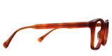 Kace Eyeglasses in sinopia variant - it's an acetate frame with 153mm temple arms