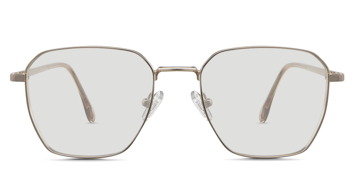 Kairo black tinted Standard Solid sunglasses in the halcyon variant - is a full-rimmed metal frame with a stripe pattern on the outer rim and adjustable nose pads.