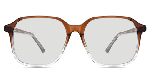 Kata black tinted Standard Solid sunglasses in felis variant it's a square oversized frame and it's a transparent frame with built-in nose bridge.