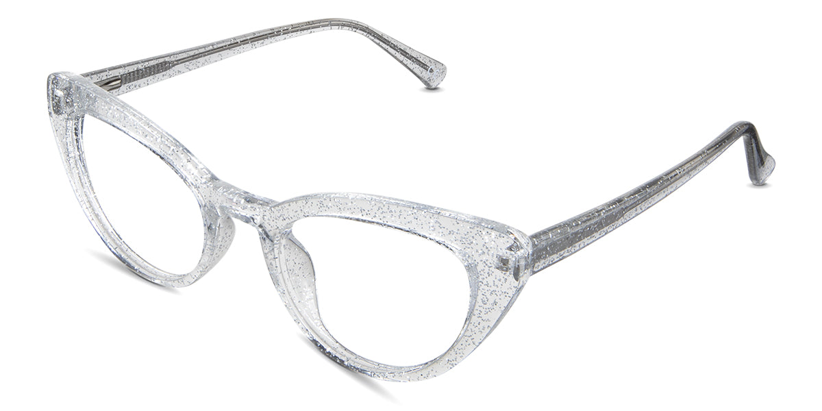 Katos eyeglasses in the confetti variant - have a U-shaped nose bridge. 