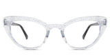 Katos eyeglasses in the confetti variant - it's a full-rimmed frame in colorless