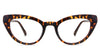 Katos eyeglasses in the demi variant - it's a cat-eye shape frame in color tortoise.